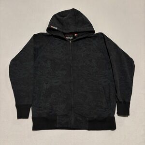 Vintage Y2K Troy Lee Designs AOP Moto‎ Racing Zip Hoodie Mens Large Tattoo